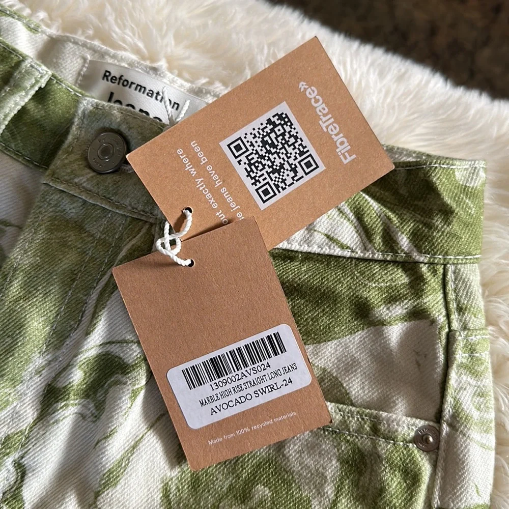 Brand new Marble High Rise Straight Long Jeans - Picture 3 of 3